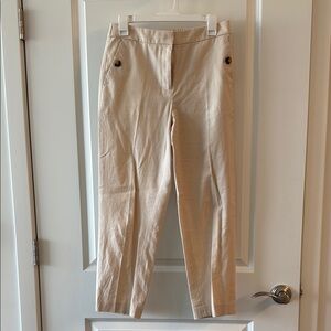 J. Crew Tan Chinos Lightweight Cotton & Linen Straight Leg